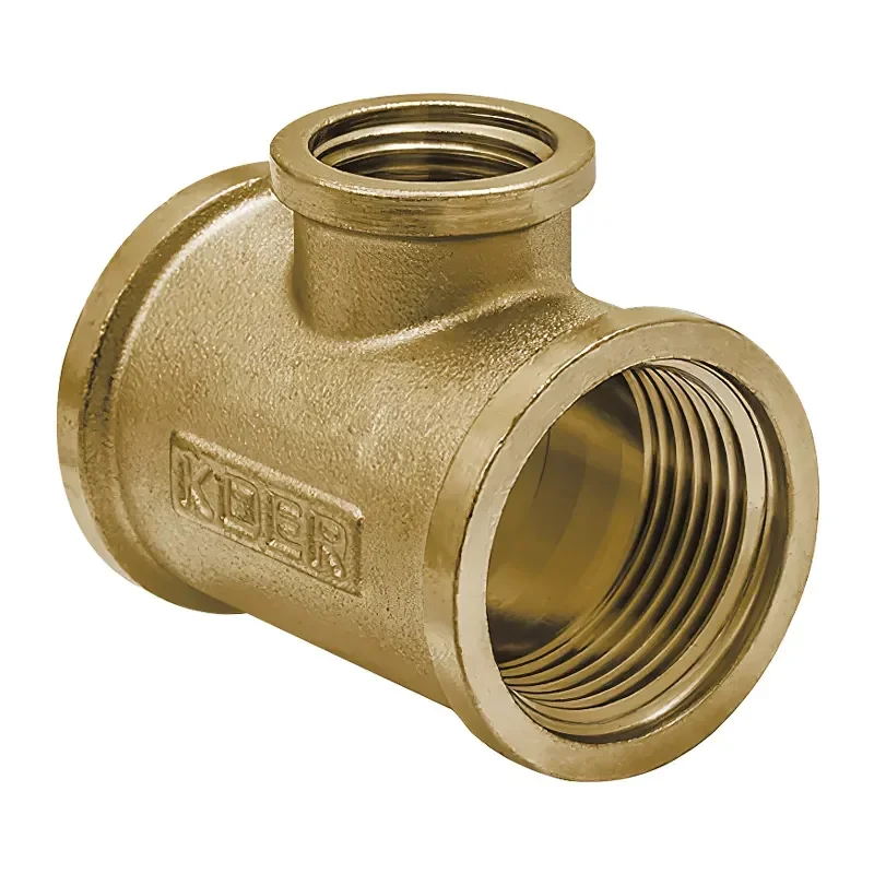 Тройник редукционный 3/4"х1/2"х3/4" ВВВ Koer .T080608F.WN (без никеля) (KR3034) от KOER - купить в интернет-магазине