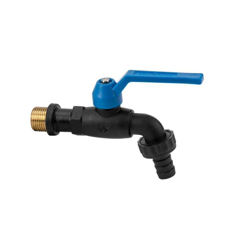 Кран пластиковий РЗ 1/2", штуцер під шланг 
РЗ 3/4", NYLON / BRASS, GTBR01234NB от Bradas - купить в интернет-магазине