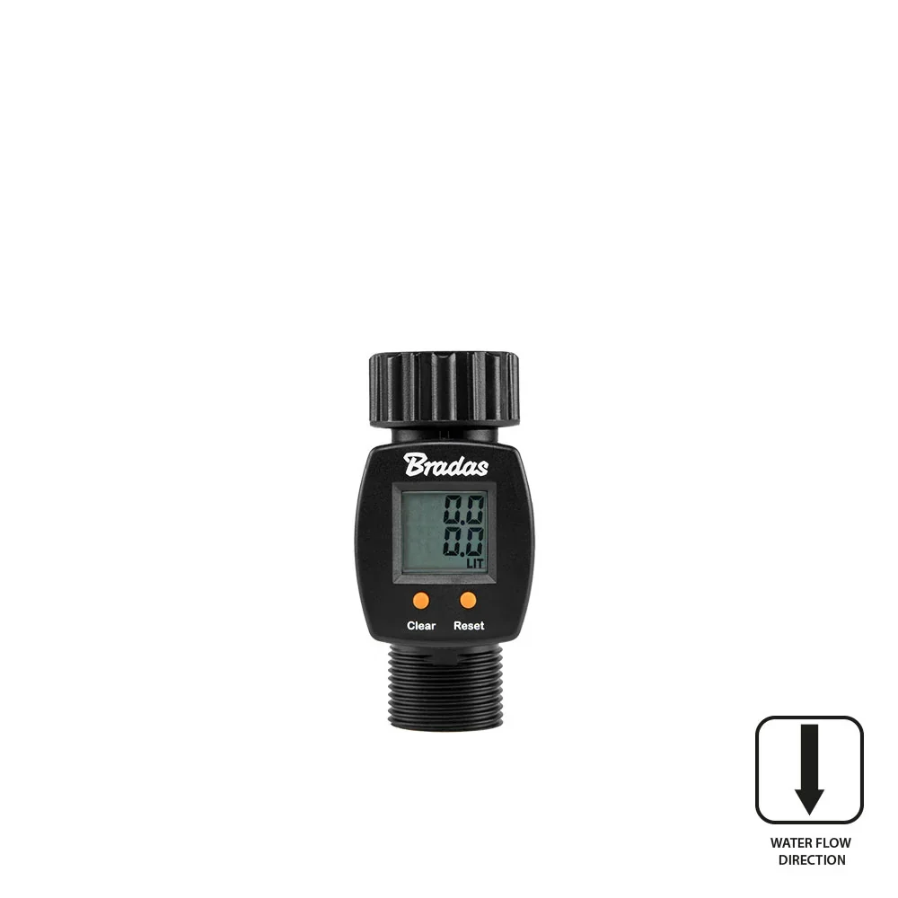 Лічильник витрати води з внутрішньою і 
зовнішньою різьбою 3/4", BLACK LINE, ECO-3110 от Bradas - купить в интернет-магазине