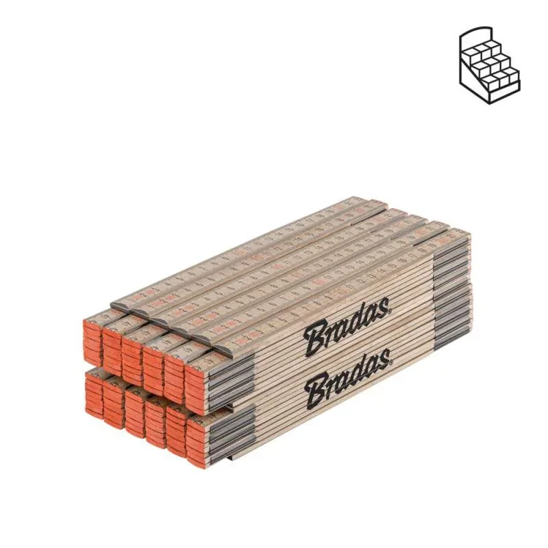 Лінійка розкладна, дерево, 2м, пружина, DIY-MFW21WD/12BOX от Bradas - купить в интернет-магазине