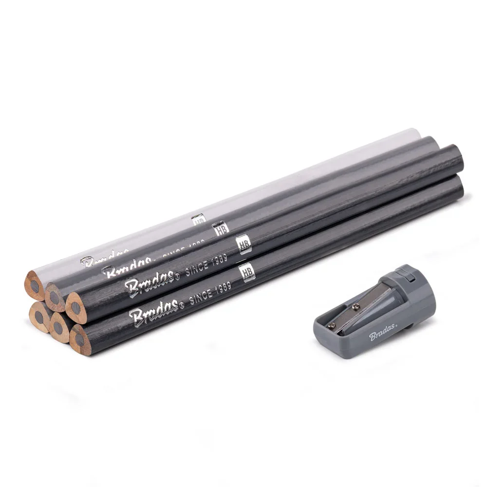 Набір будівельних олівців з точилкою HB
TRIANGLE, 180мм, 6 шт., DIY-PCWL2TR18/S6B от Bradas - купить в интернет-магазине