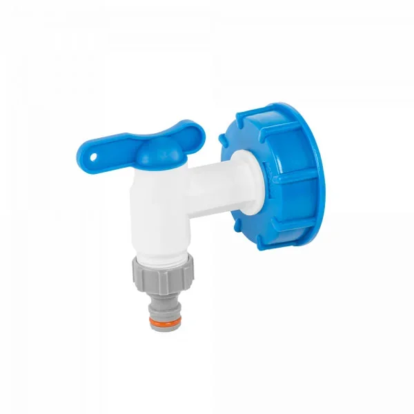 Набір IBC, синя гайка S60x6 з краном - 3/4", вихід 
3/4", IBCS60-KP3434 от Bradas - купить в интернет-магазине