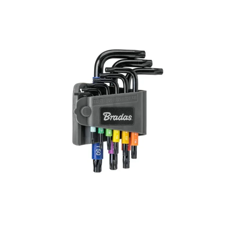 Набір ключів TORX TX 10-50 9 шт. мультиколор /
короткі, DIY-HKT71-SH/B от Bradas - купить в интернет-магазине