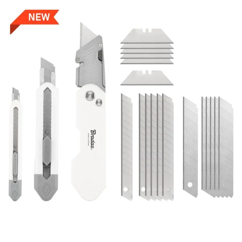 Набір ножів зі змінними лезами, 3 шт., WHITE 
LINE, DIY-KNWL191809/SET1B от Bradas - купить в интернет-магазине