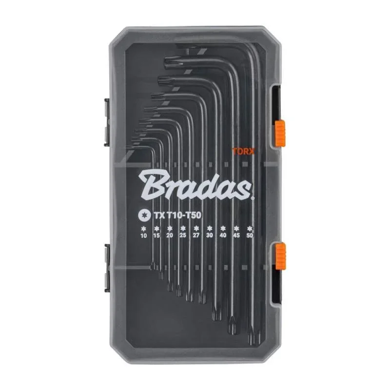 Набір шестигранних ключів TORX 10 - 50, 9 шт.,
Довгі, DIY-HKT11-LO/BOX от Bradas - купить в интернет-магазине