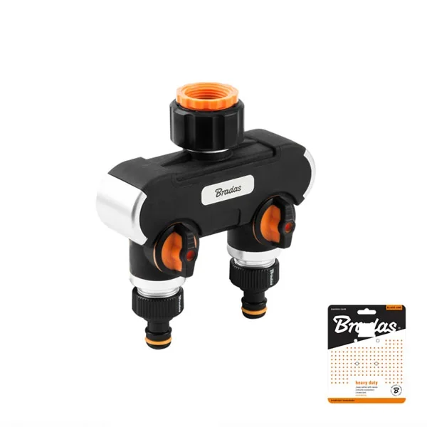 Розподільник з 2 кранами, BLACK LINE РЗ 1" до РЗ 
3/4", HEAVY DUTY, ECO-PWB3042 от Bradas - купить в интернет-магазине