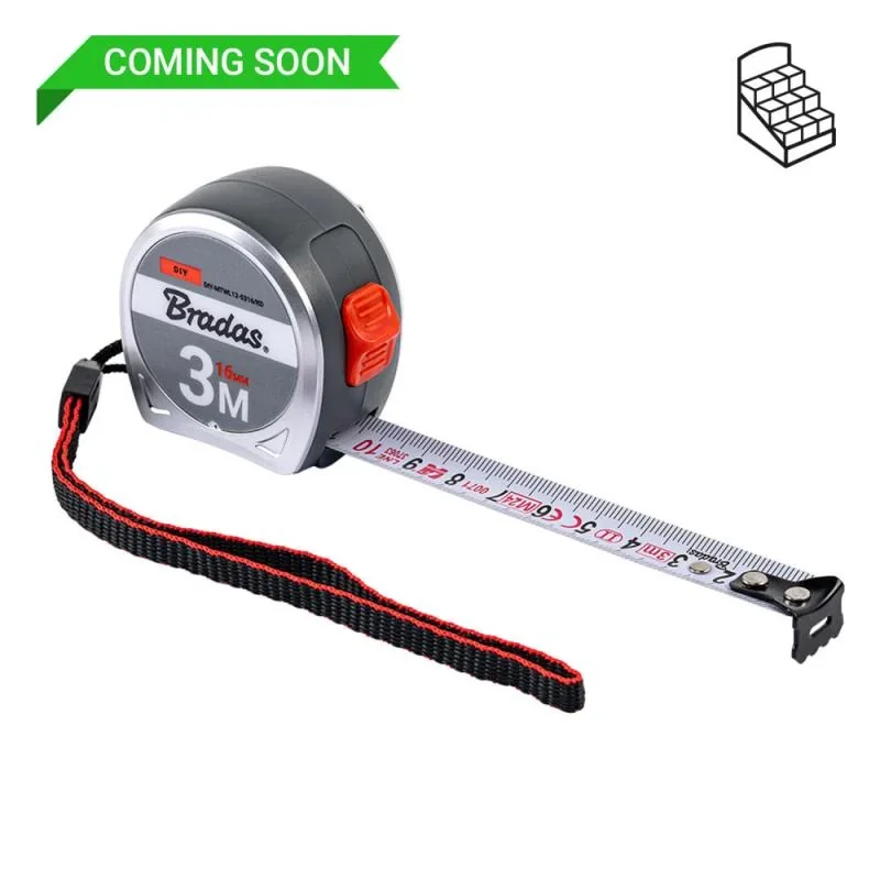 Рулетка на котушці, кінець нержавіюча сталь,
3м/16мм, DIY-MTWL12-0316/KD от Bradas - купить в интернет-магазине