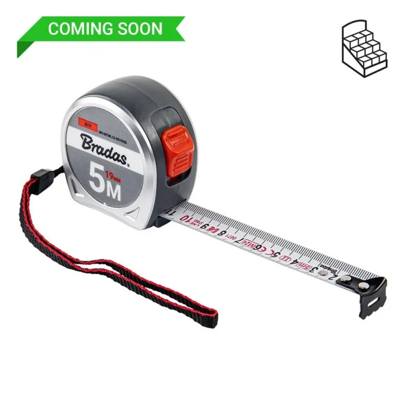 Рулетка на котушці, кінець нержавіюча сталь,
5м/19мм, DIY-MTWL12-0519/KD от Bradas - купить в интернет-магазине