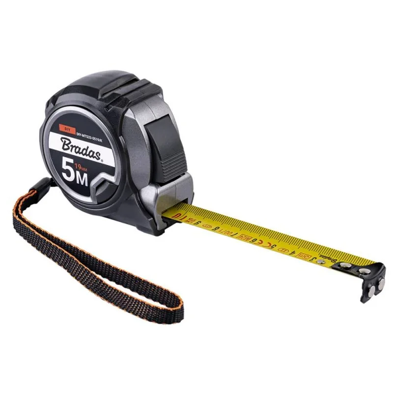 Рулетка рулонна, автоблокування, магнітний
наконечник, CARBIDE, 5м/19мм, DIY-MTS33-0519/K от Bradas - купить в интернет-магазине