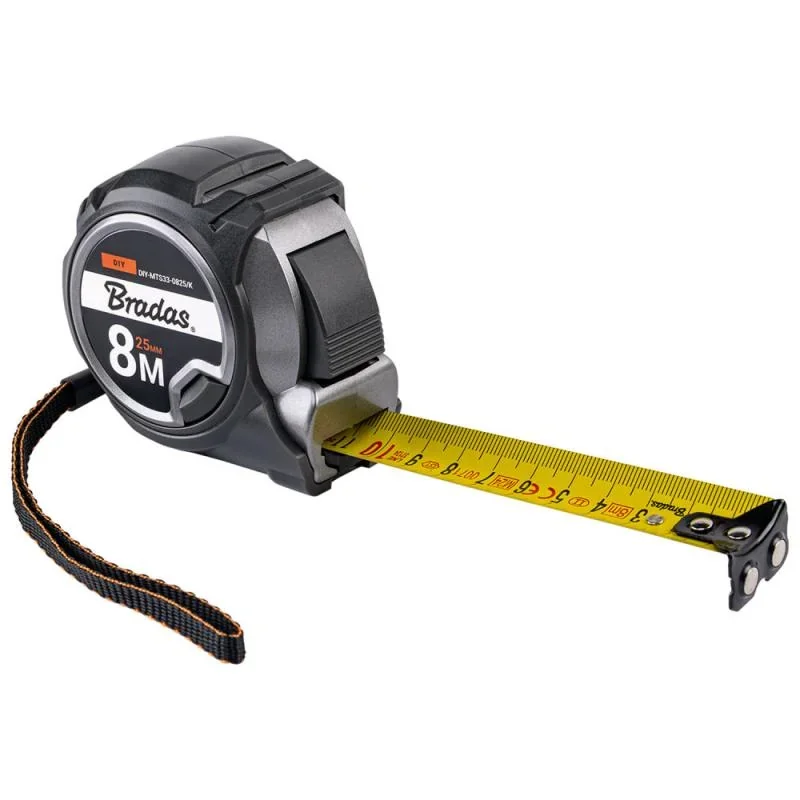 Рулетка рулонна, автоблокування, магнітний
наконечник, CARBIDE, 8м/25мм, DIY-MTS33-0825/K от Bradas - купить в интернет-магазине