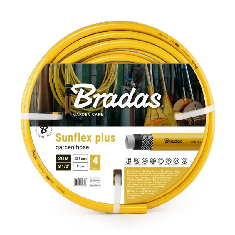 Шланг для поливу 1/2", 20м, SUNFLEX PLUS, WSP1/220 от Bradas - купить в интернет-магазине
