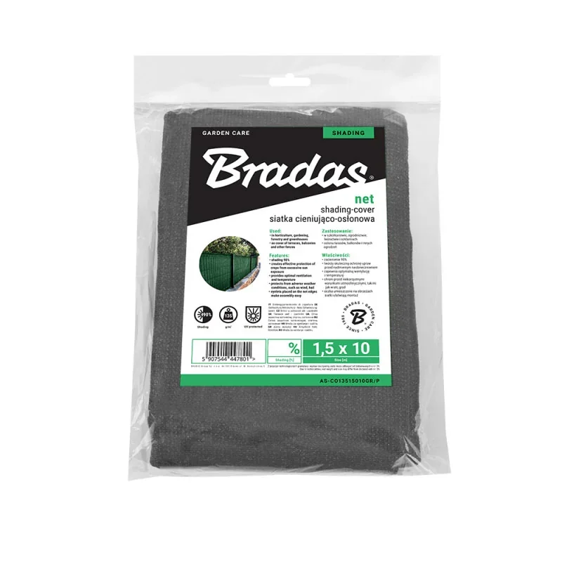 Сітка для затінення, захисна, 55%, 1,5х10м, AS-CO6015010GY/P от Bradas - купить в интернет-магазине