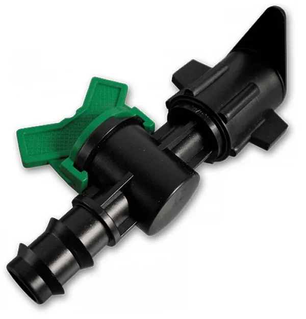 Старт-конектор в плаский шланг з мінікраном 
/ штуцер для трубки 20мм, DSWZ15-20L от Bradas - купить в интернет-магазине