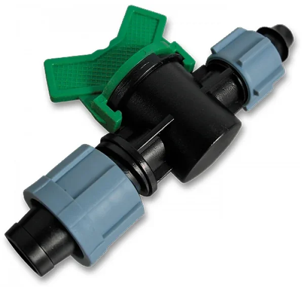 Старт-конектор з мінікраном для крапельної 
стрічки, в PE трубку із затискною гайкою, DSTZ02-1701L от Bradas - купить в интернет-магазине