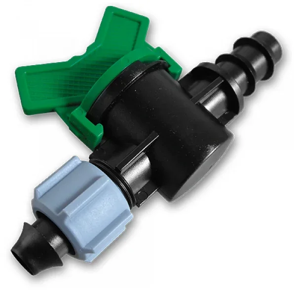 Старт-конектор з мінікраном, із затискною 
гайкою / штуцер для трубки 16мм, DSWZ14-16L от Bradas - купить в интернет-магазине