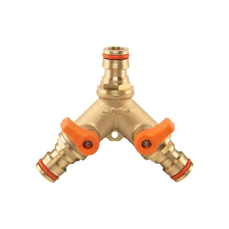 Трійник з кранами, BRASS, BR-2220 от Bradas - купить в интернет-магазине