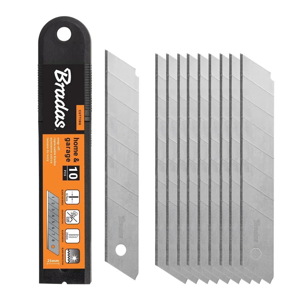 Змінні ламальні леза для ножів 25 мм NEUTRAL,
10 шт., DIY-KN25-NEU от Bradas - купить в интернет-магазине