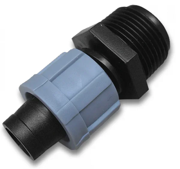 Адаптер для крапельної стрічки із зовнішньою 
різьбою 1/2", DSTA10-12L от Bradas - купить в интернет-магазине