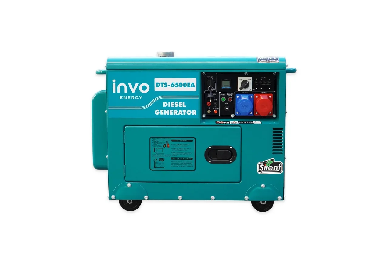 Дизельний генератор INVO DТS-6500EA у кожусі, 6/6,5кВт, 230/380В от INVO - купить в интернет-магазине