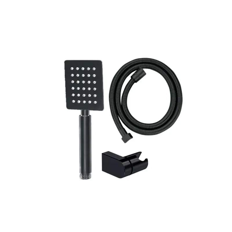 Душовий набір Mixxus Shower SET-02.SUS Black (шланг, лійка, кронштейн) з нерж. сталі (MI6159) от MIXXUS - купить в интернет-магазине