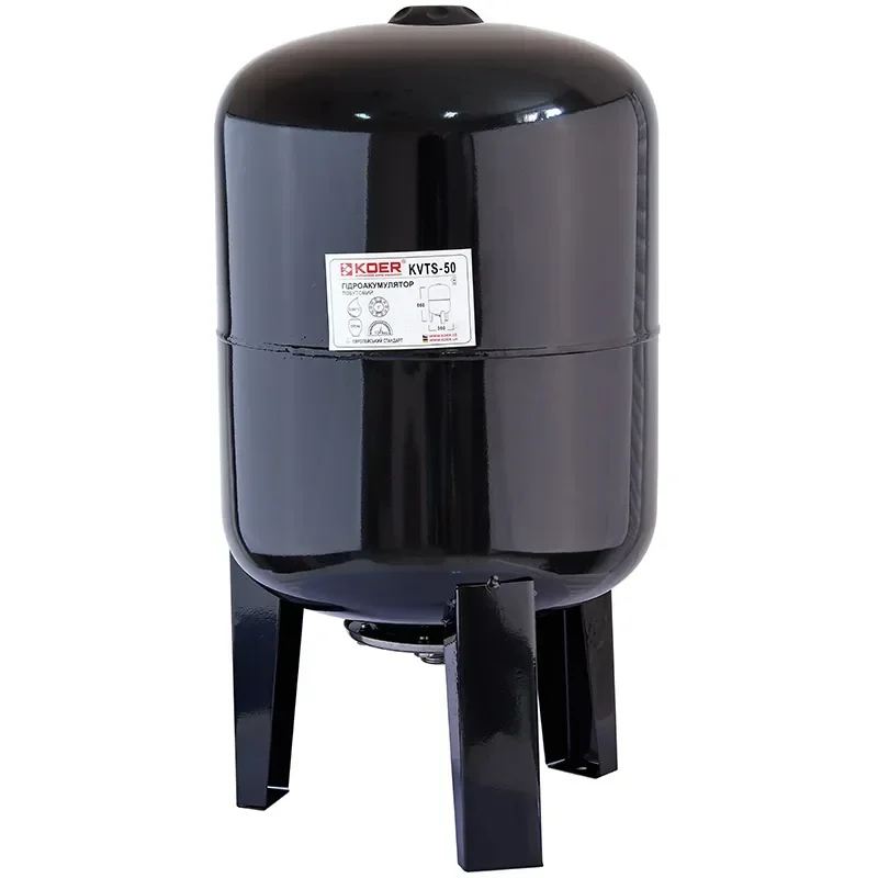 Гідроакумулятор вертикальний Koer KVTS-50 (50л, корпус-сталь 1,2мм) (KB0013) от KOER - купить в интернет-магазине