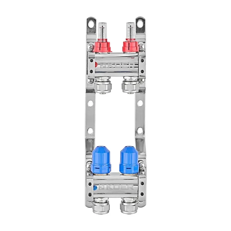 Колекторний блок з витратомірами та євроконусами Koer KR.1210-2 - 1"x2 WAYS (KR5264) от KOER - купить в интернет-магазине