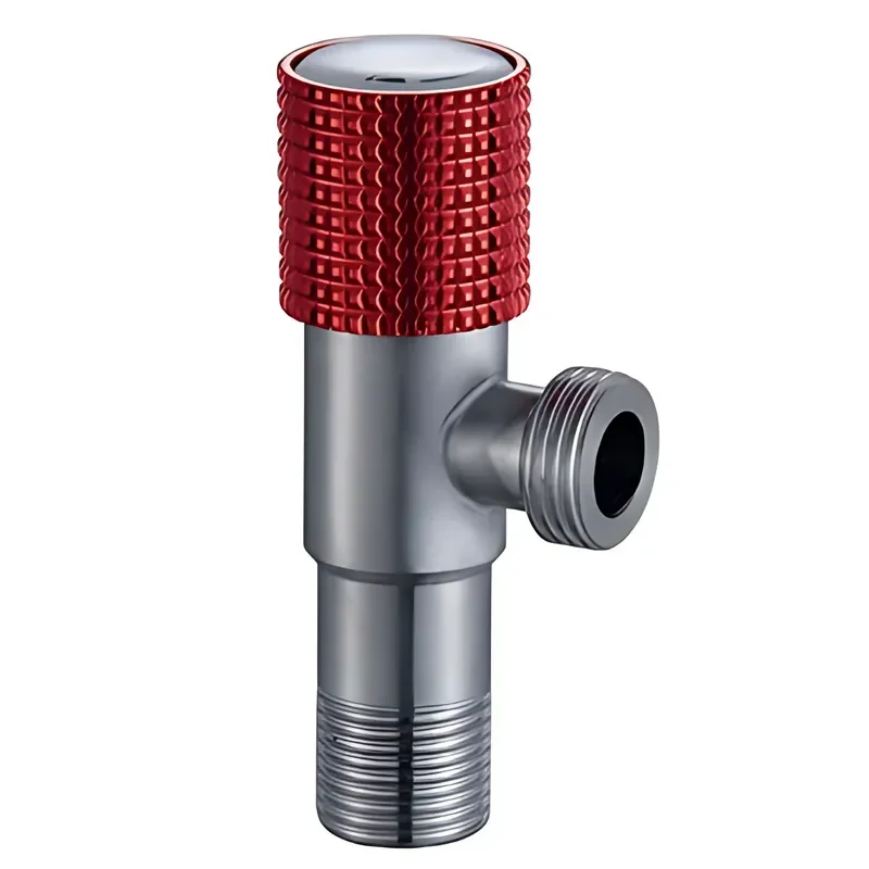 Кран для підключення сантехприладів Mixxus VAL-09-1/2x1/2 з нерж. сталі SUS304 (червоний) (MI7098) от MIXXUS - купить в интернет-магазине