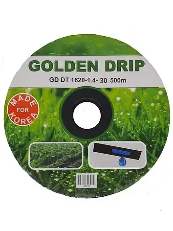 Крапельна стрічка 8 mil крок 30 см бухта 500 метрів емітерна GOLDEN DRIP от None - купить в интернет-магазине