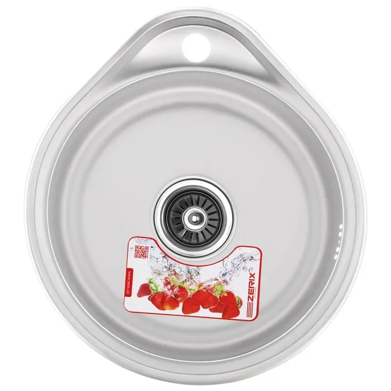 Мойка кухонная Zerix Z4843-08-180E (Satin) (ZX1598) от Zerix - купить в интернет-магазине