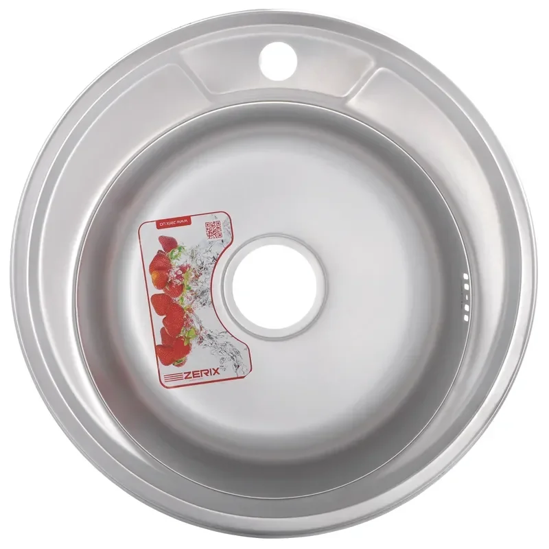 Мойка кухонная Zerix Z490-06-170E (Satin) (ZX2618) от Zerix - купить в интернет-магазине