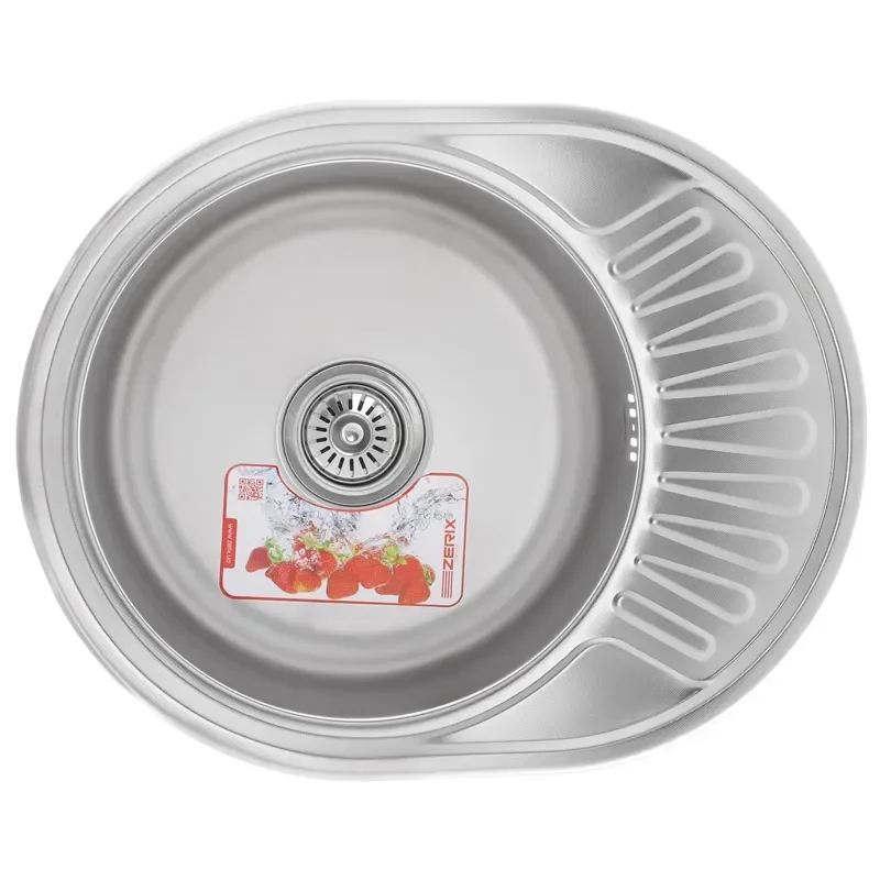 Мойка кухонная Zerix Z5745-06-180E (Satin) (ZX1590) от Zerix - купить в интернет-магазине