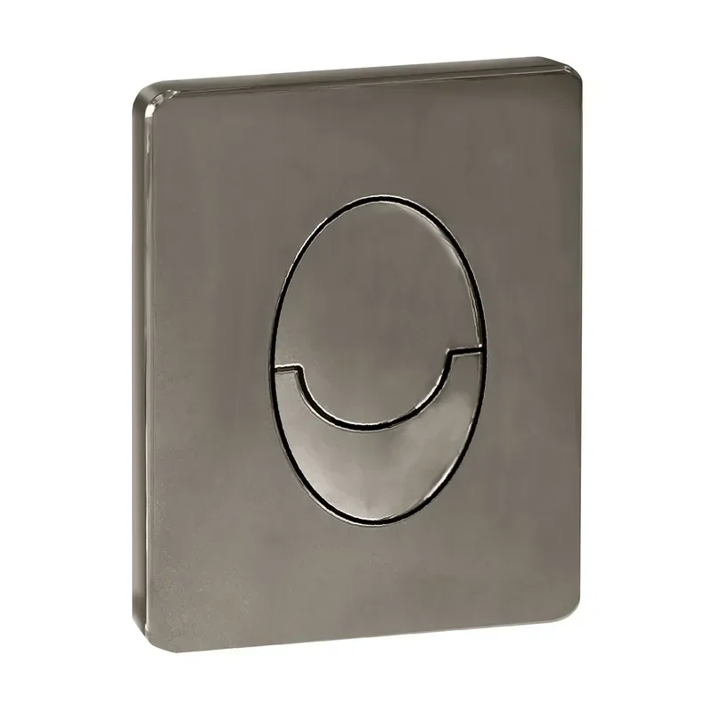 Панель змиву пластикова Koer KT-0606-07 157x198x3mm, кнопка закруглена (колір графіт) (KR5712) от KOER - купить в интернет-магазине