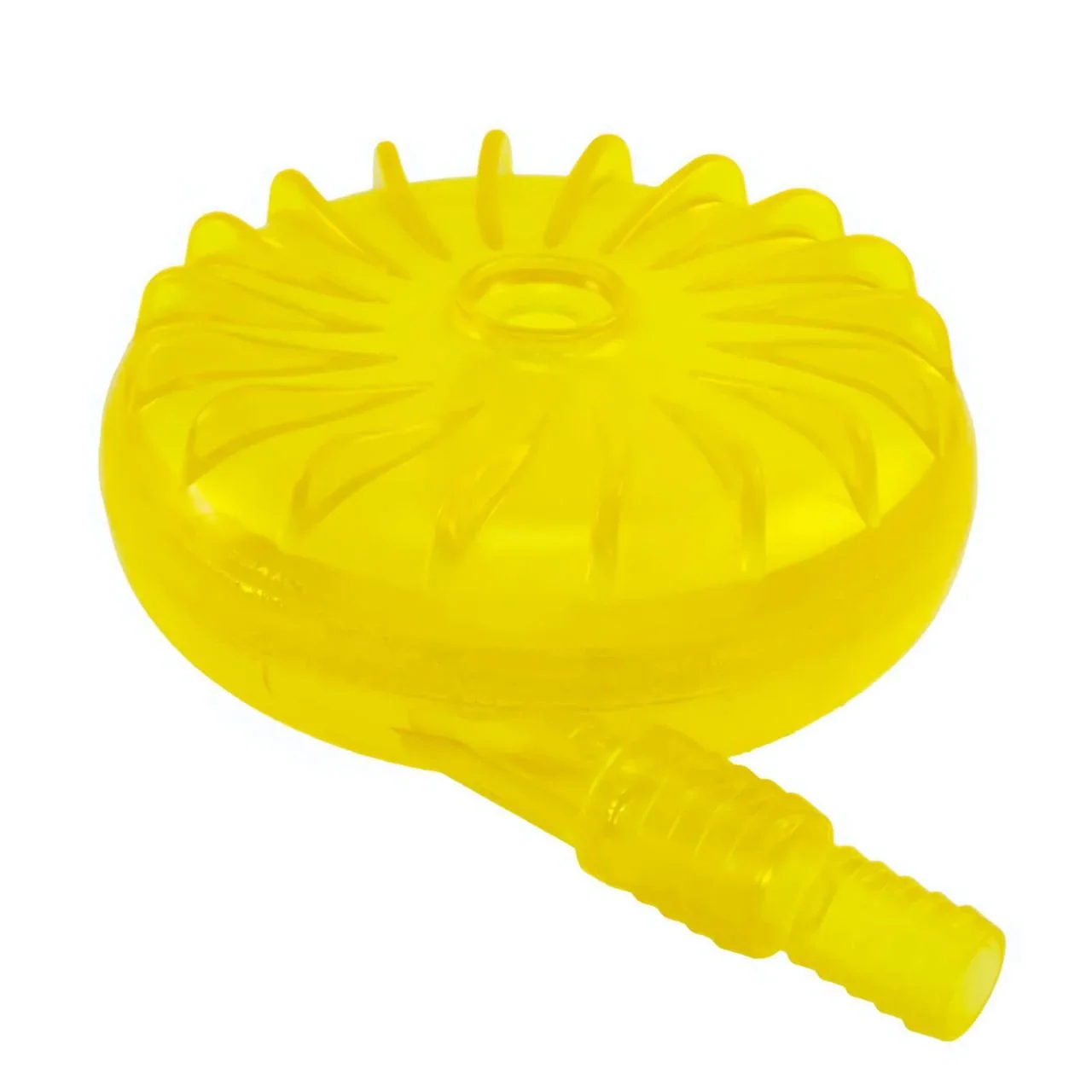 Улитка для полива прозрачная со штуцером SLD 1/2'' х 3/4'' ⌀ 13 см желтая