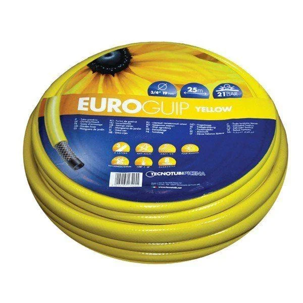 Шланг для поливу Tecnotubi Euro Guip Yellow садовий діаметр 5/8 дюйма, довжина 50 м (EGY 5/8 50) от Tecnotubi - купить в интернет-магазине