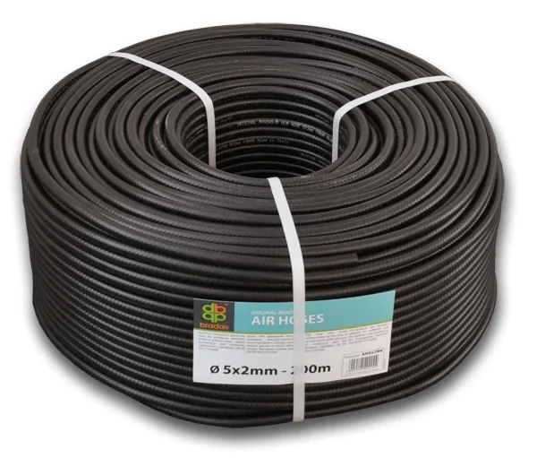 Шланг технічний AIR HOSES 5*2мм, 20 BAR, 18 м - чорний, AH05*2BK18 от Bradas - купить в интернет-магазине