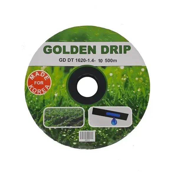 Стрічка крапельна 8 mil крок 10 см бухта 500 метрів емітерна GOLDEN DRIP от None - купить в интернет-магазине