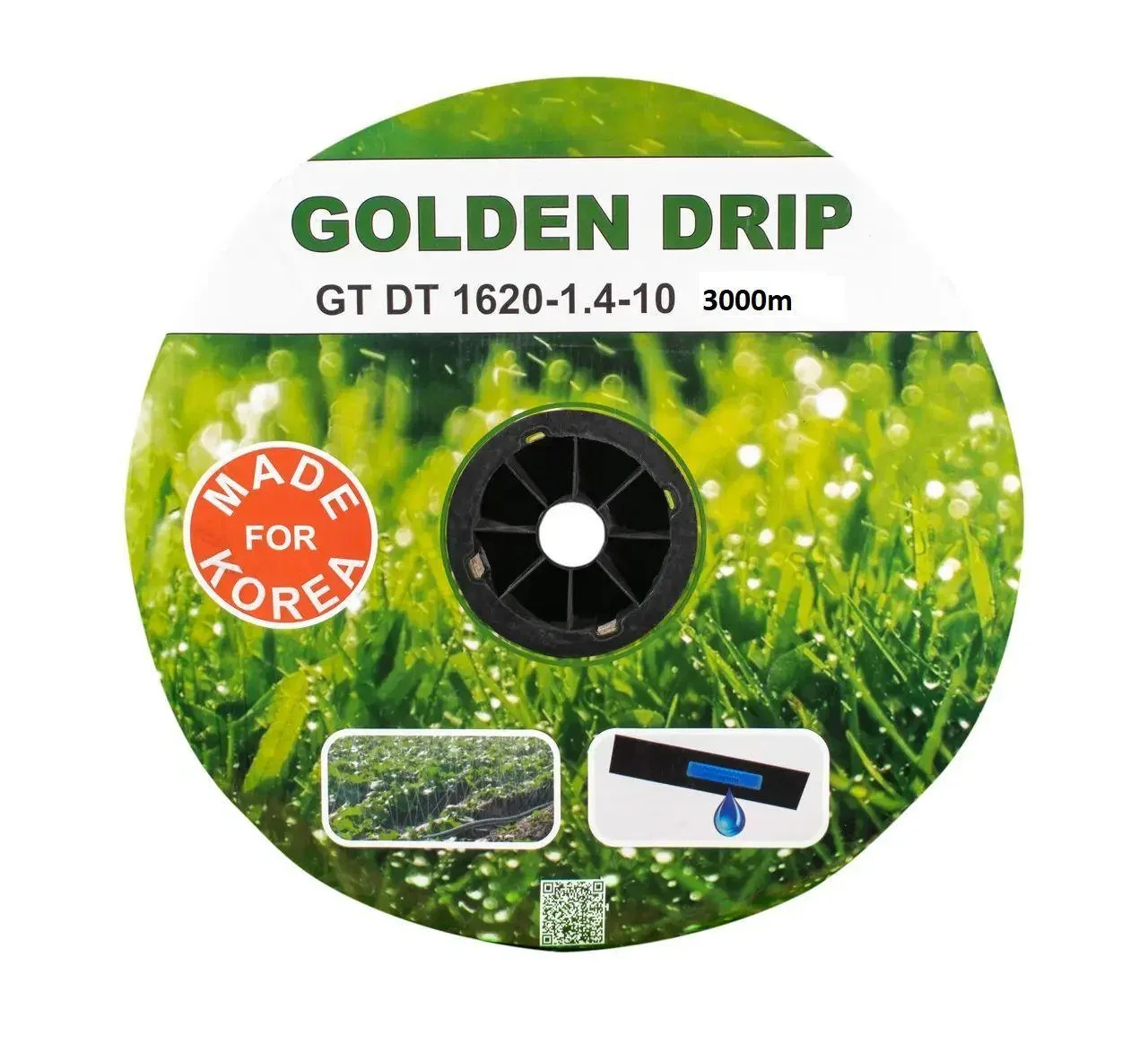 Лента Капельная 8 mil шаг 20 см бухта 3000 метров эмитерная GOLDEN DRIP от None - купить в интернет-магазине