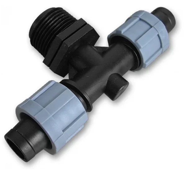 Трійник крапельна стрічка х2 / різьба зовнішня 3/4", DSTA06-34L