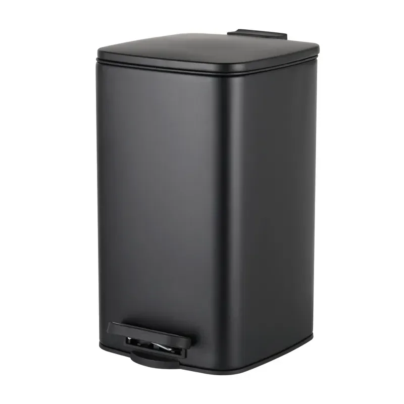 Відро для сміття з плавним закриттям квадратне Zerix Kubix-TC0108 Black 8 л колір чорний (ZX5892) от Zerix - купить в интернет-магазине