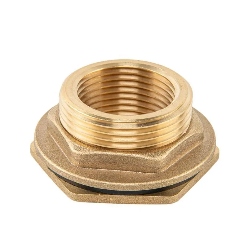 Втулка для бака РВ 1" - РЗ 1 1/4" з гайкою та 
прокладкою 1 1/4", BRASS, BR-P100114 от Bradas - купить в интернет-магазине