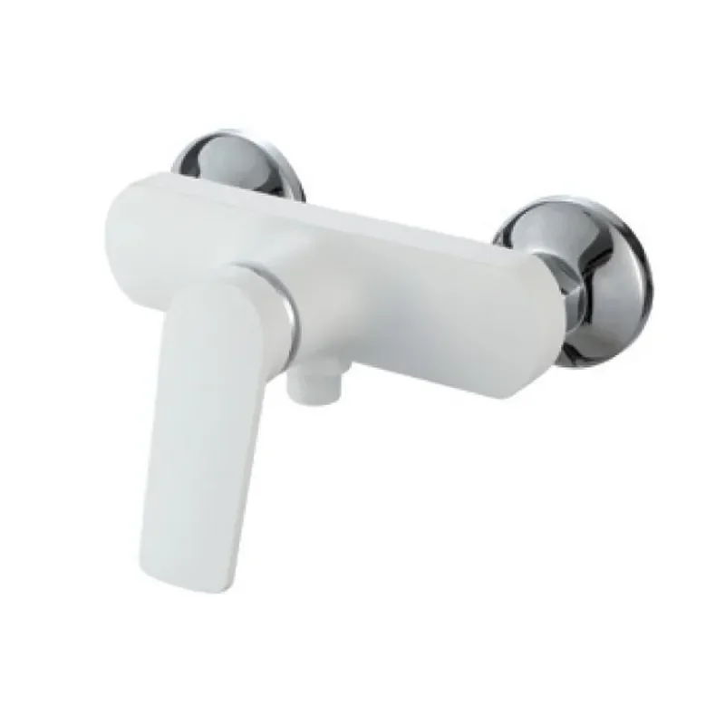 Змішувач для душової кабіни Plamix Lucas-003 SET White з шлангом, лійкою та кронштейном (PM0711) от PLAMIX - купить в интернет-магазине