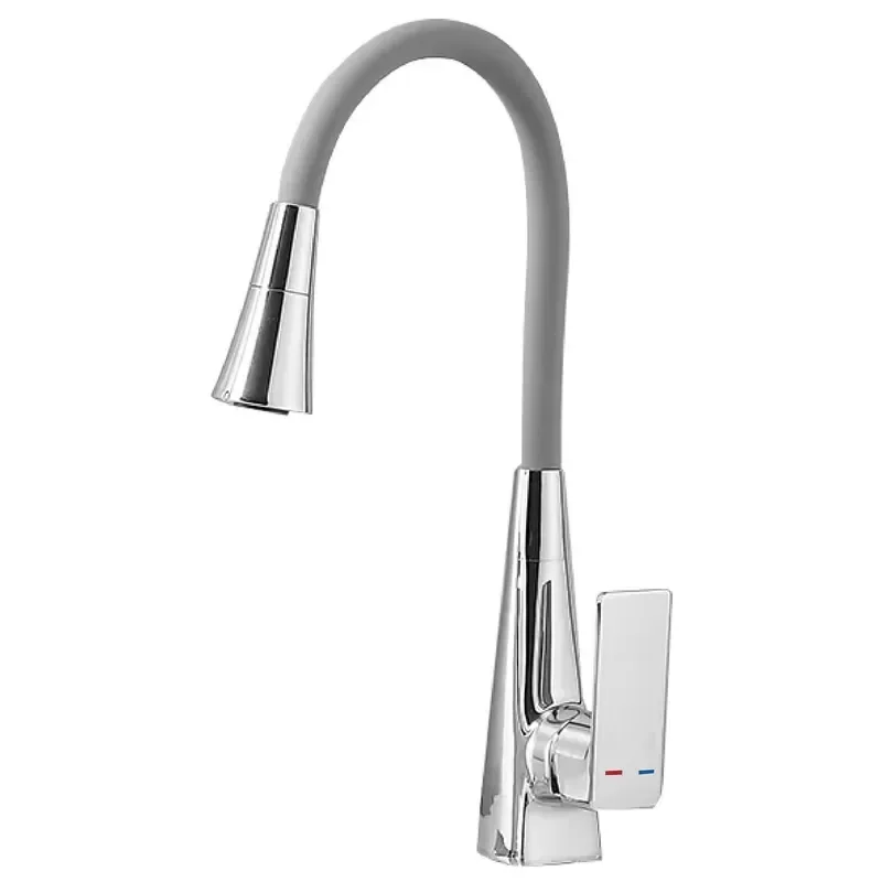 Змішувач для кухні Mixxus Etna 014-T (NUT) Refl.Grey (Кольоровий + силіконовий вилив сірий) (MI8420) от MIXXUS - купить в интернет-магазине