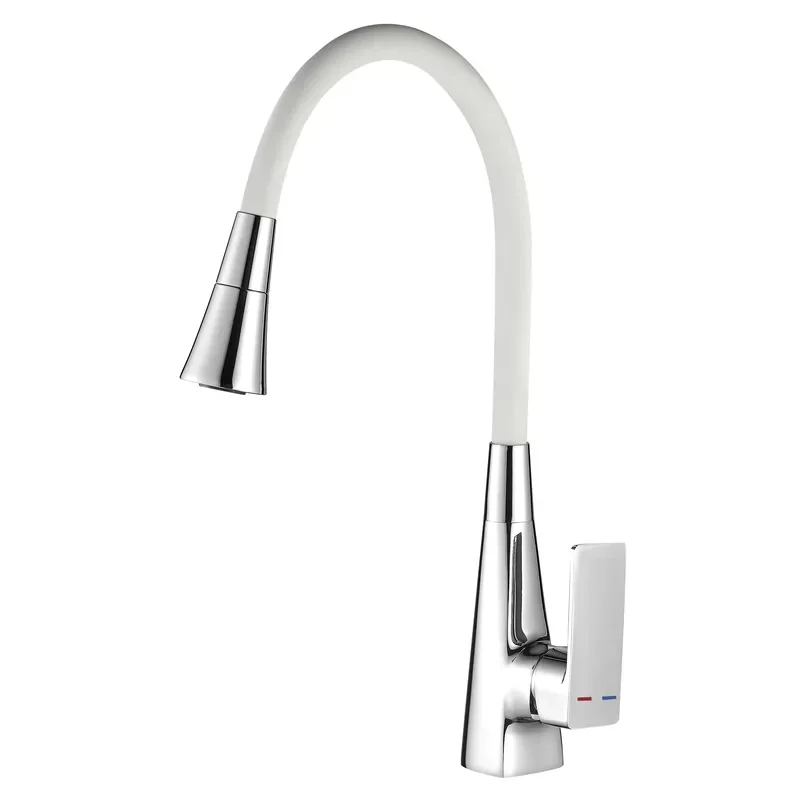 Змішувач для кухні Mixxus Etna 014-T (NUT) Refl.White (Кольоровий + силіконовий вилив білий) (MI8421) от MIXXUS - купить в интернет-магазине