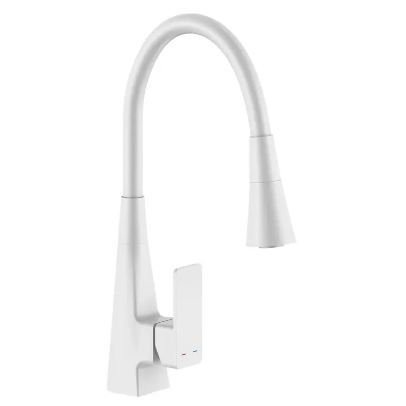Змішувач для кухні Mixxus Etna 014-T (NUT) White Refl.White (Білий + силіконовий вилив білий) (MI8424) от MIXXUS - купить в интернет-магазине