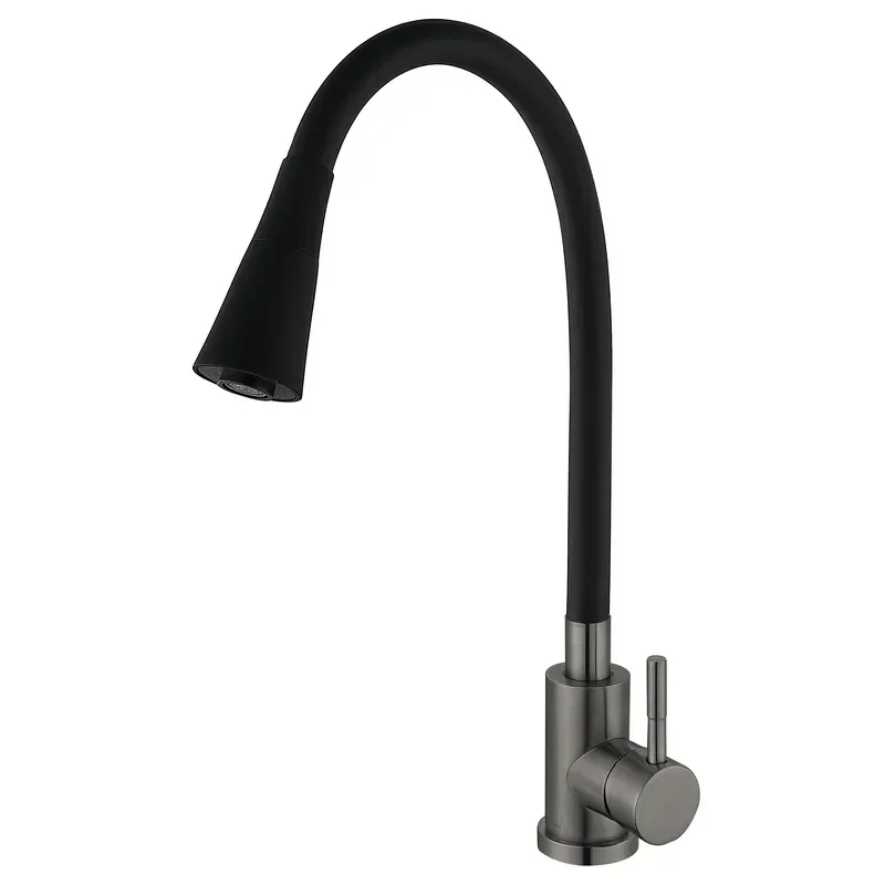 Змішувач для кухні Mixxus SEO-011-T Graphite Refl.Black з неірж.сталі SUS304 (Цв.графіт+сил.злив чорний) (MI8434) от MIXXUS - купить в интернет-магазине