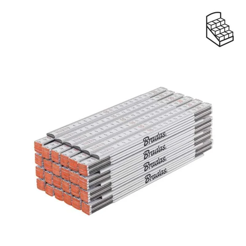 Лінійка розкладна, дерево, 1м, пружина, білий, DIY-MFW11WH/24BOX - фото 2
