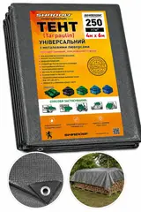 Тент 250 г/м2  4 х 6м Shadow тарпауліновий (Чіткий розмір) для захисту від вітру от Shadow - купить в интернет-магазине
