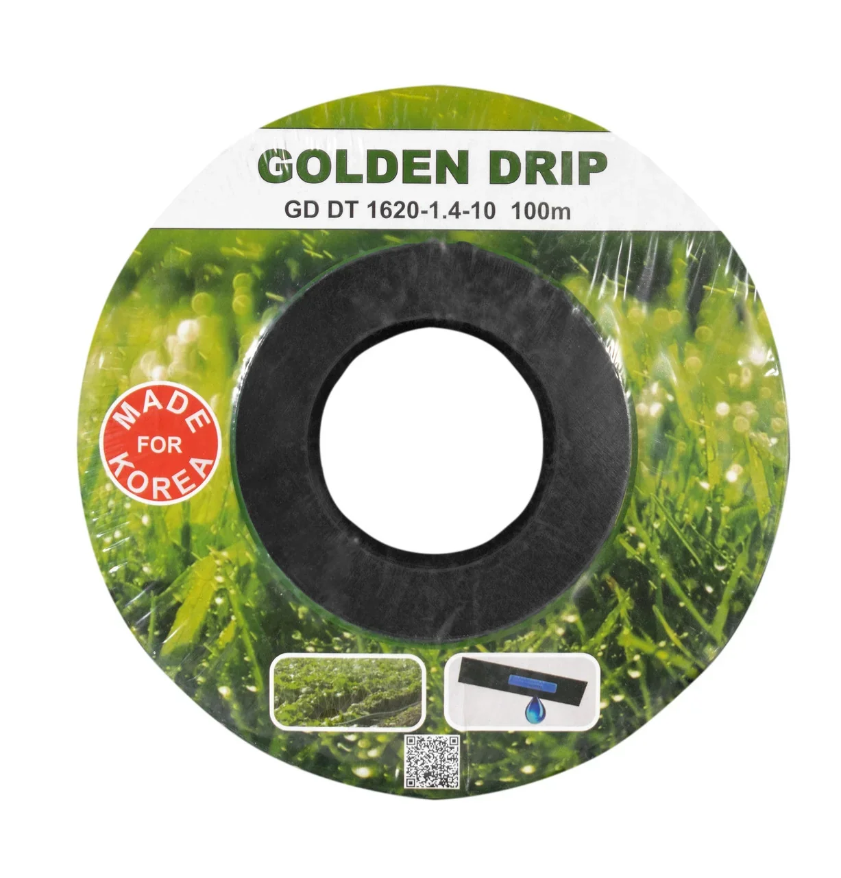 Крапельна стрічка 8 mil крок 10 см 100 м бухта емітерна GOLDEN DRIP
