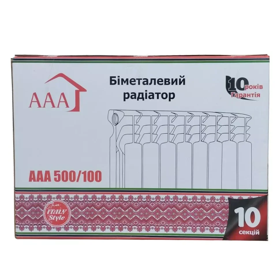 Біметалевий радіатор AAA Standart 500*96 (1,5)