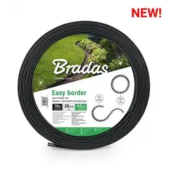 Бордюр газонний 55мм х 10м з комплектом кілків, EASY BORDER, чорний, OBEB5510SET от Bradas - купить в интернет-магазине